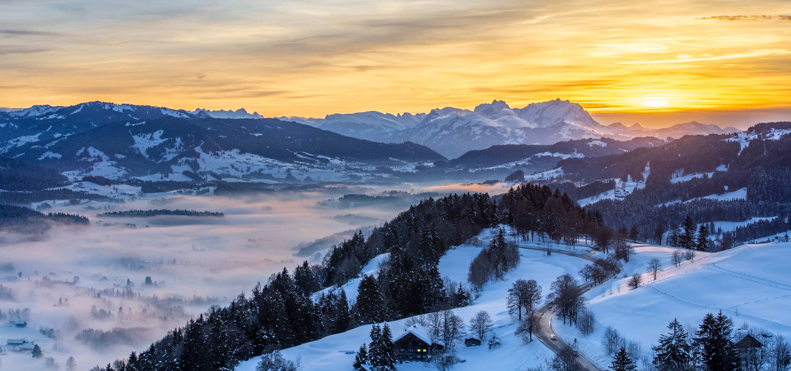 Das Allgäu im Winter, Zwischen Schneeschuhwanderung und Winterluft